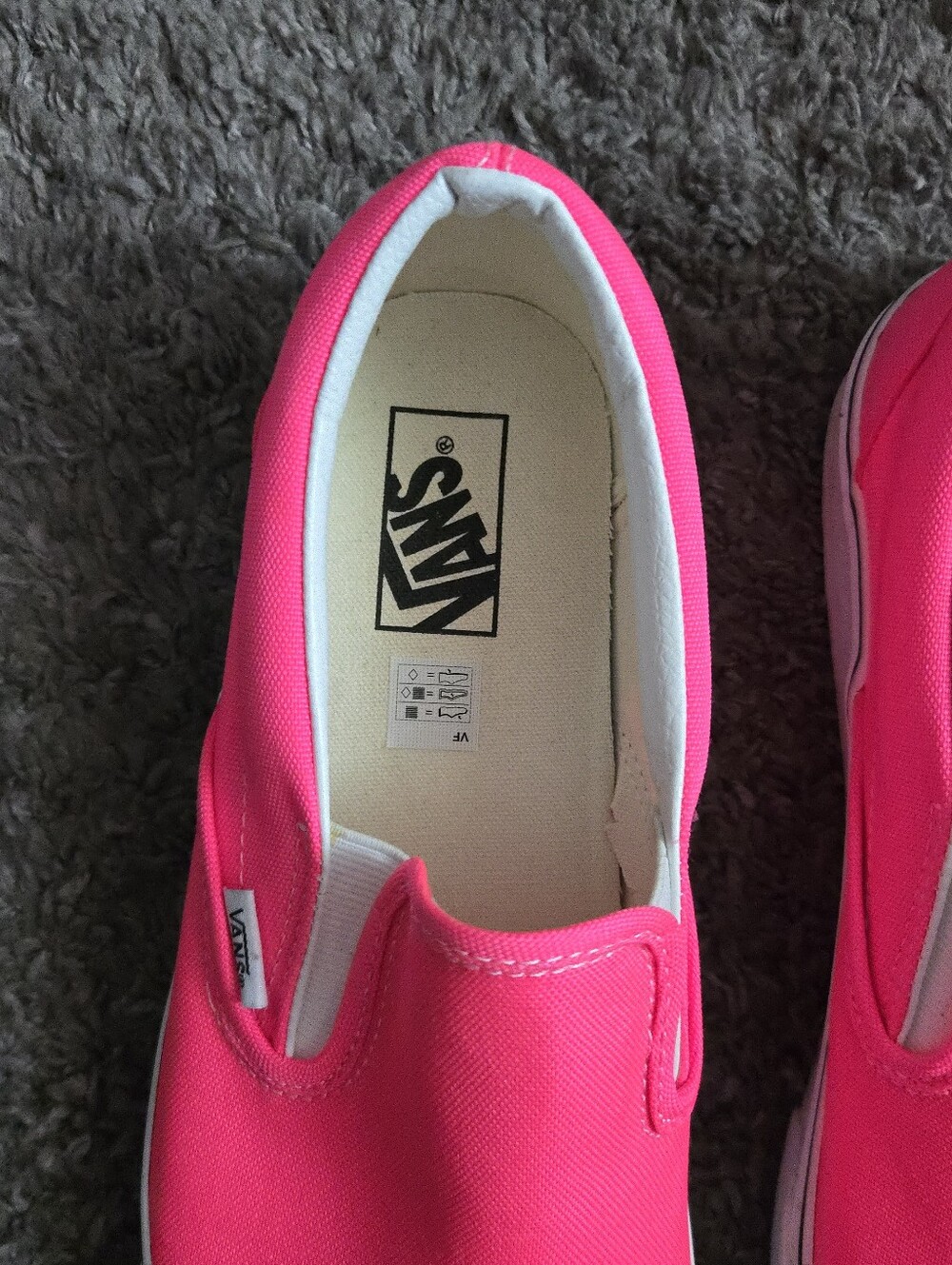 Vans Classic Canvas Men Size 11.5 Neon Knockout Pink New Damaged 062026 - Picture 2 of 8